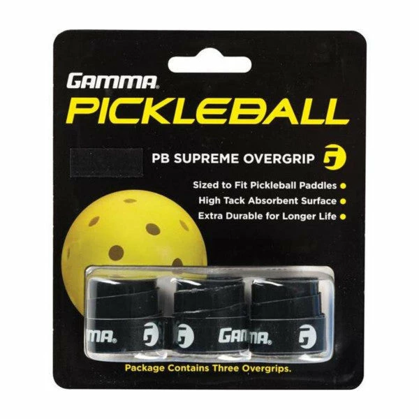 Gamma Supreme Overgrip - Neon/White/Black Pickleball 3 Gamma Supreme Overgrip - Neon/White/Black Pickleball - Image 3