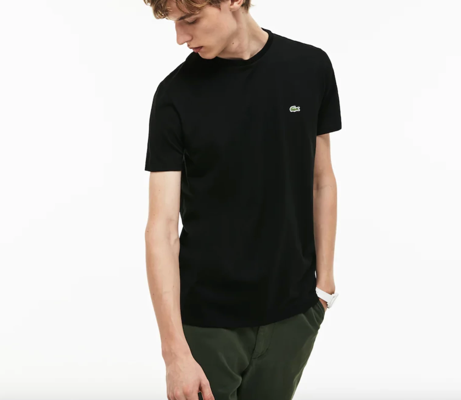Lacoste Men's Crew Neck Cotton T-Shirt 2 Lacoste Men's Crew Neck Cotton T-Shirt - Image 2