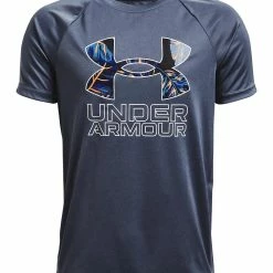 Under Armour Boy's Tech Hybrid Print Fill Short Sleeve